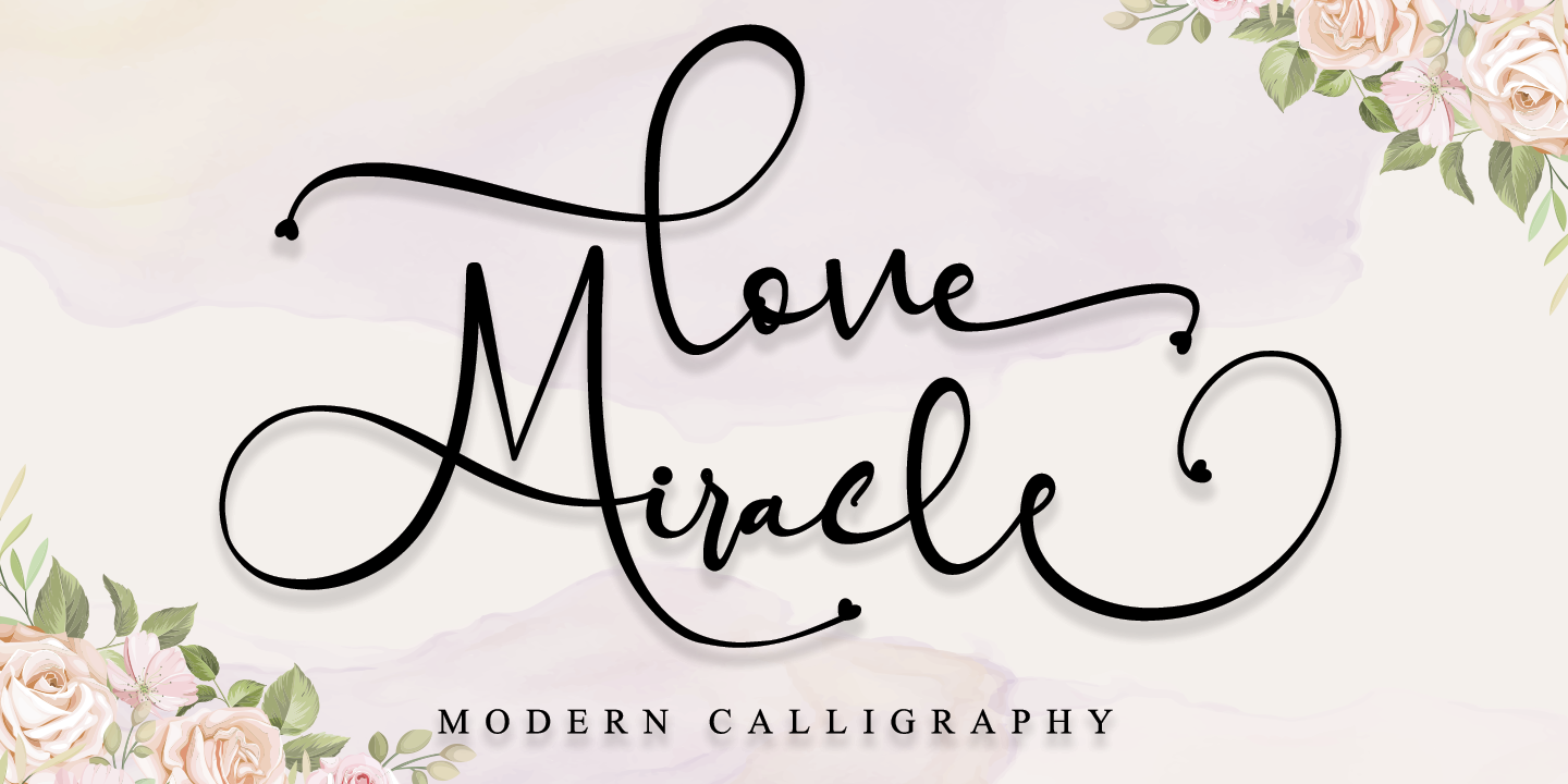 Пример шрифта Love Miracle #1